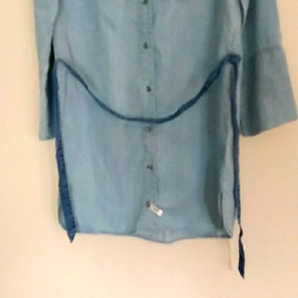 Chelsea & Violet Chambray Midi Shift Dress SZ XS - Picture 5 of 10